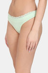 Zivame Anti-Microbial Low Rise Zero Coverage Thong - Pastel Green — thumbnail 3